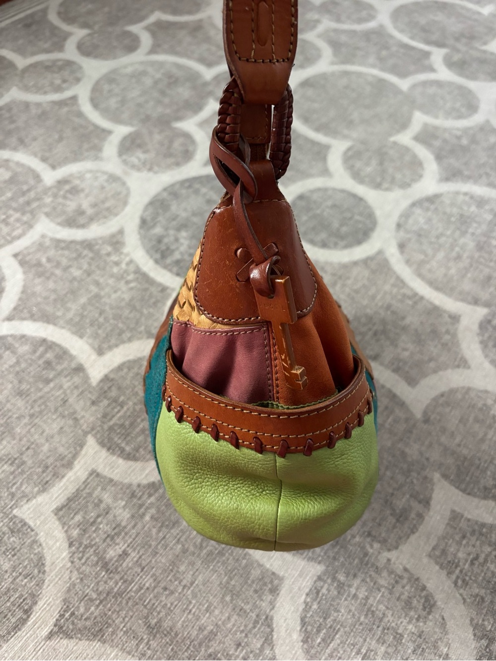 Fossil Multicolor Patchwork Leather Shoulder Bag - Picture 3 of 10